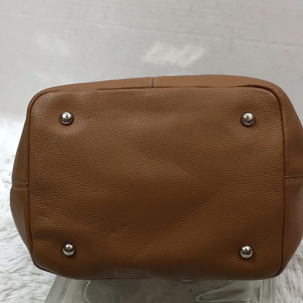 Tignanello tan leather satchel bag silver hardware - Picture 7 of 11